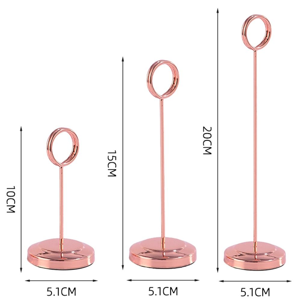 Stainless Steel Table Number Holder Round Card Holder New Paper Stand