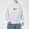 Nike Спортивная одежда Swoosh Повседневная толстовка с круглым вырезом и длинными рукавами Мужские топы Белый DA0087-100