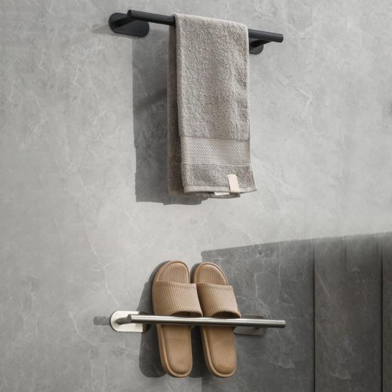 Вешалка для полотенец Настенная Без перфорации Самоклеящаяся Большая несущая способность Водонепроницаемая Противоскользящая Ванная комната Держатель для кухонных полотенец Органайзер для полотенец Ручка для полотенец