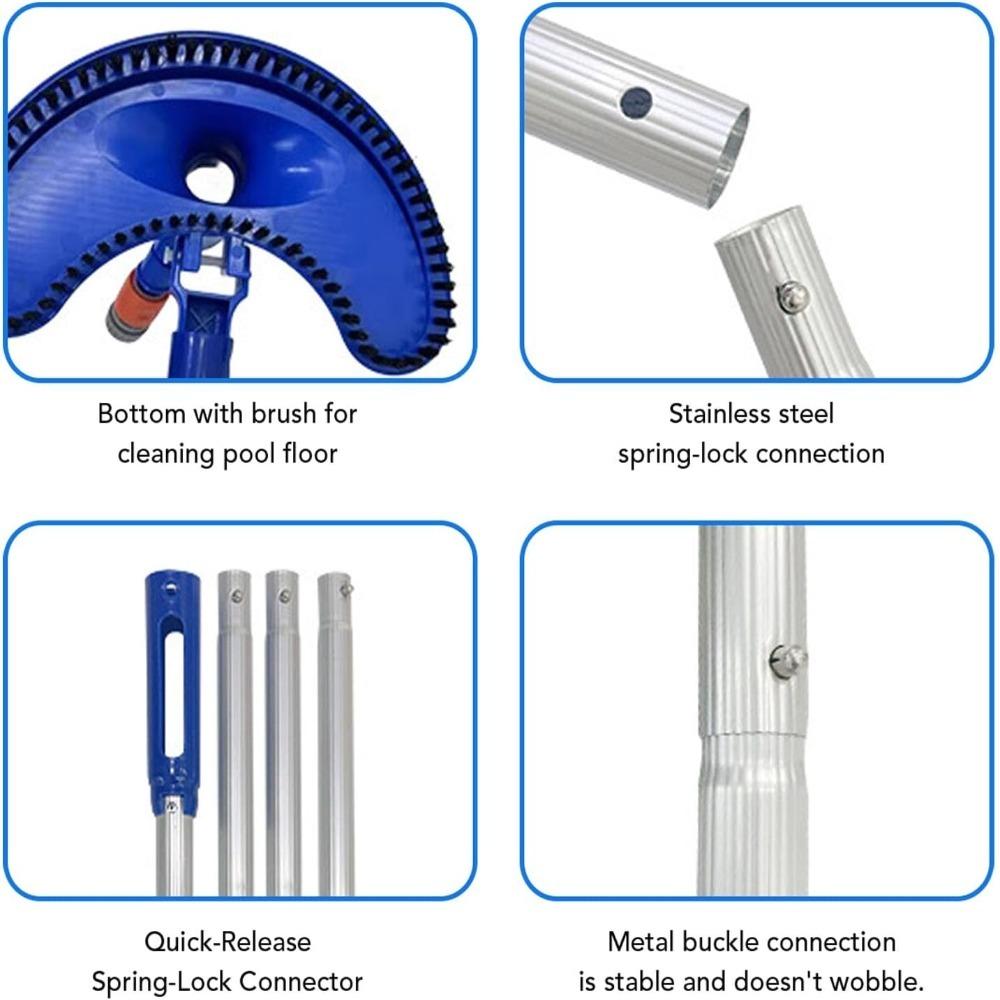 Easy Assembly Underwater Pool Skimmer Efficient Garden Hose Vacuum Pool Vacuum Cleaner Small Pools