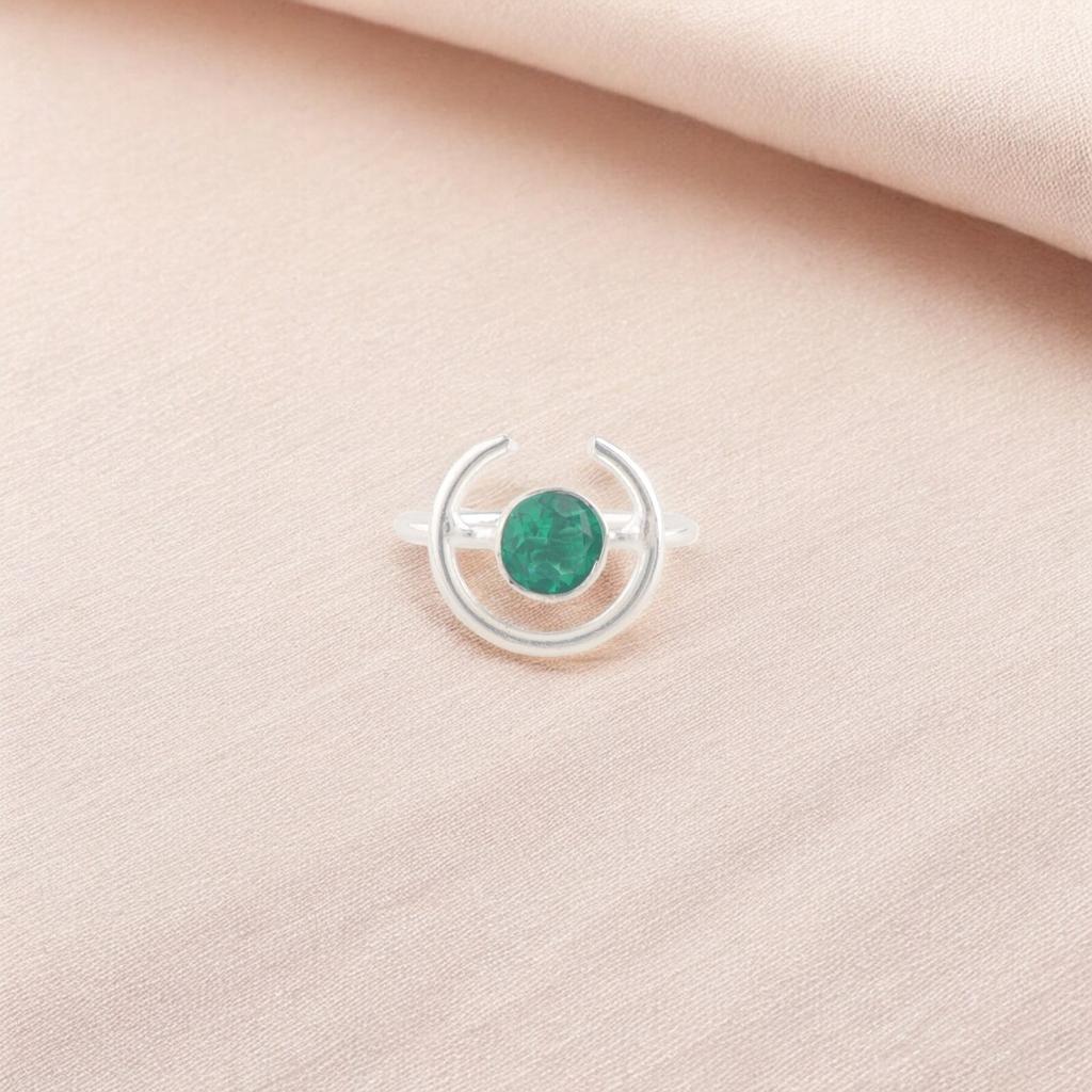 Chrome Diopside Gemstone Ring 925 Solid Silver Handmade Jewelry For Anniversary RR-54-10