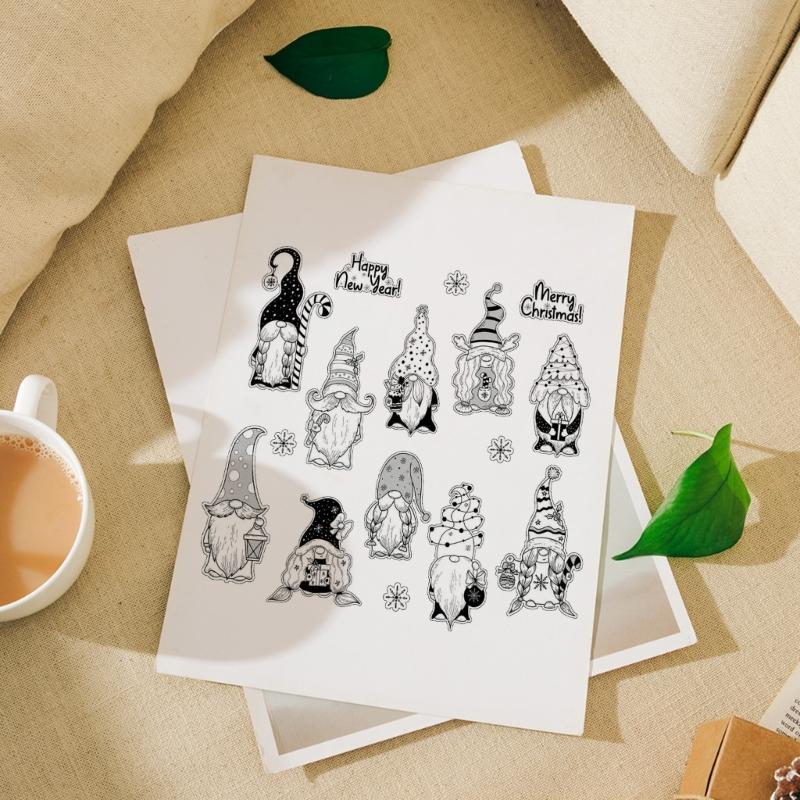 Christmas Series Silicone Clear Stamps for Card Making Scrapbooking Embossing DIY Craft Album Decoration Rubber Seals