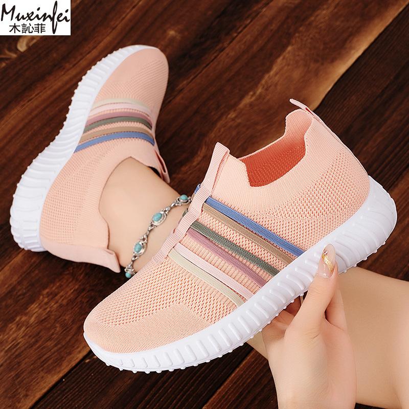 Women's Summer Shoes New Breathable Mesh Large Women's Casual Shoes Soft Bottom Versatile Women's Single Shoes
