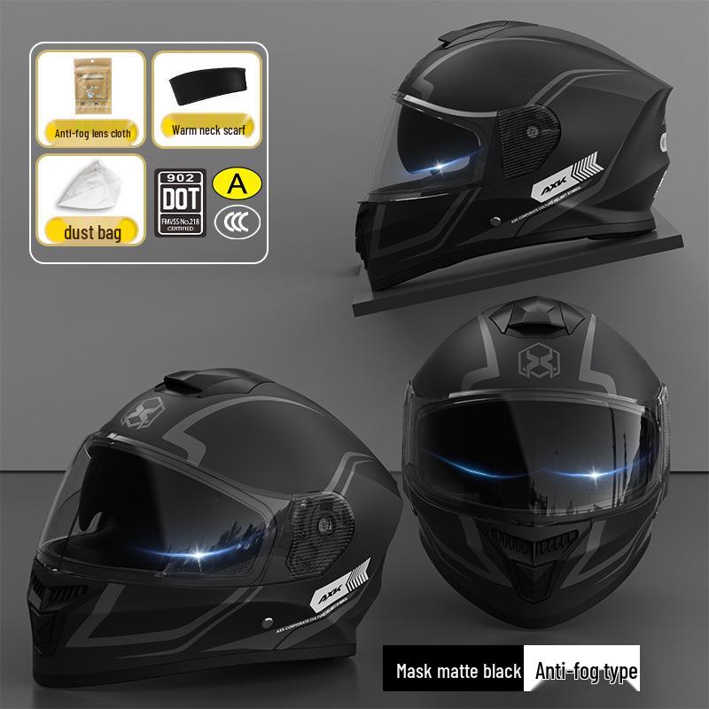 National Standard Certified Full Face Motorcycle Helmet - Four Seasons Universal, Warm, Anti-Fog