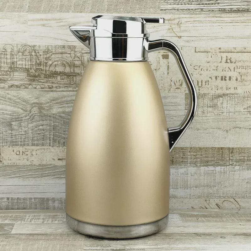 European Style Double Layer 304 Stainless Steel Insulated Hot Water Pot, Large Capacity for Hotel or Home Use