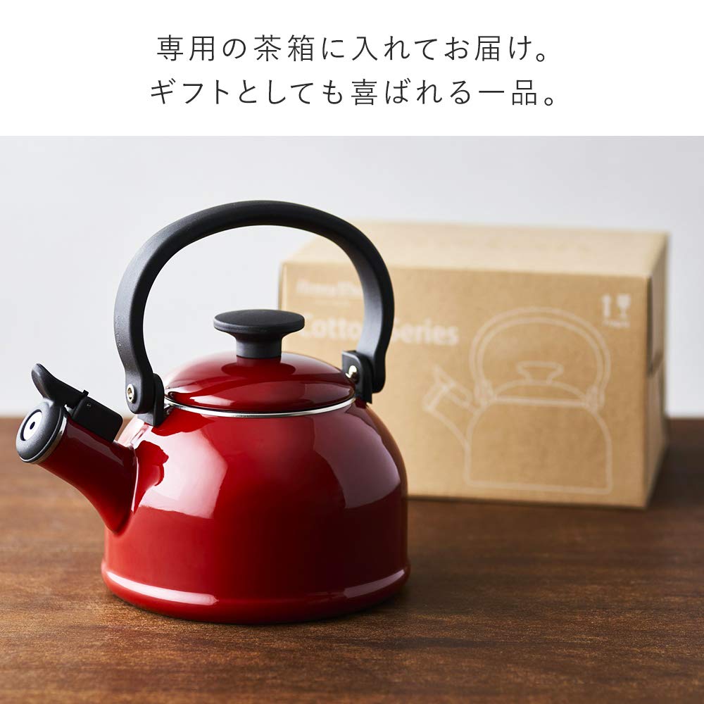 Fuji Enamel Whistle Kettle IH Compatible Series 1.6L Ash Pink CTN-1.6WK.AP