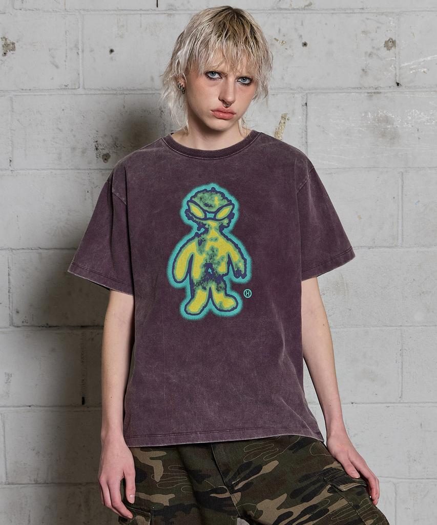 HOODHOOD Fever Alien Short Sleeve T-Shirt Purple