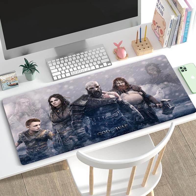 Коврик для мыши God of War Ragnarok XXL Игровой коврик для мыши 100X50см Игровые аксессуары Коврик для мыши Большой коврик для стола с клавиатурой для компьютера