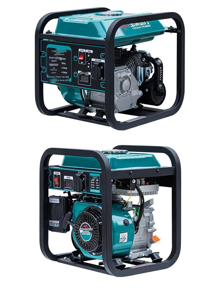 Портативный инверторный генератор Yuchai 220 В - Тихий, компактный резервный источник питания для дома, автодома, использования на открытом воздухе и в кемпинге