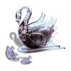3D Puzzle of Transparent Crystal Effect Swan