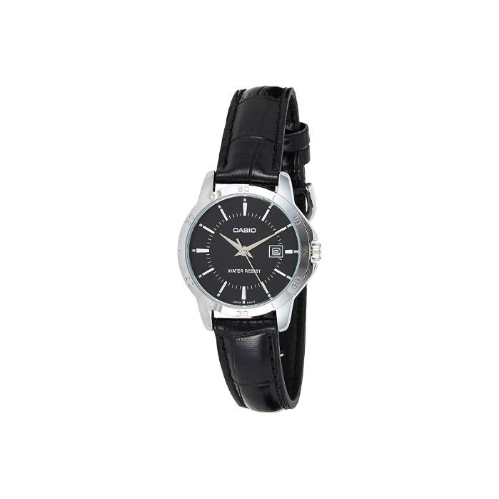 Casio Женские стандартные часы черного цвета серии LTP-V004L-1A LTP-V004L-1A