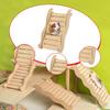 Wooden Hamster Ladder Bunny Hutch Ramp Climbing Toy Dwarf Bridge,Ladder Bridge,for