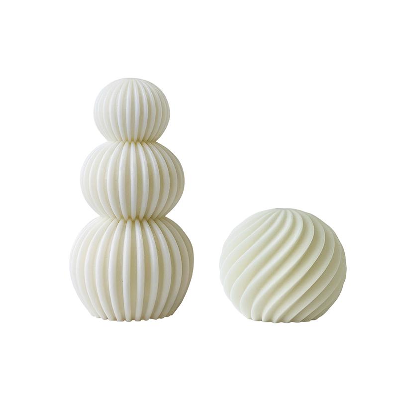 1 шт. Белая изогнутая современная волновая сфера скандинавская соевая восковая свеча экологически чистая геометрическая свеча скандинавская