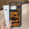 Ретро Винтажная Номерная Табличка Для iphone 11 12 13 14 15 Pro Max 17 16 Plus Жесткая Задняя Крышка из PC+TPU