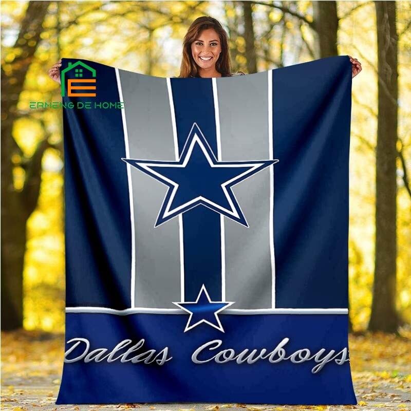 Команда по американскому футболу Dallas Cowboys Мягкий плед из фланели для гостиной/спальни Теплый плед для детей, взрослых, пожилых