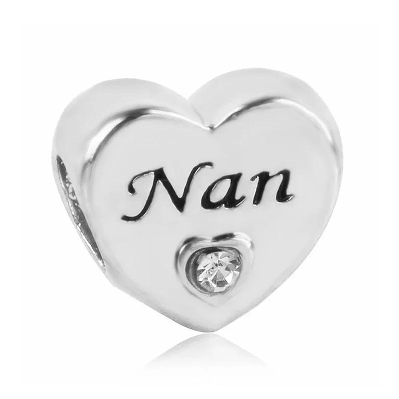 Новые бусины «Любовь, папа, бабушка, мама, сестра, лучшие друзья», подходят для браслета и браслета «сделай сам», для женщин, изготовление ювелирных изделий, Прямая поставка