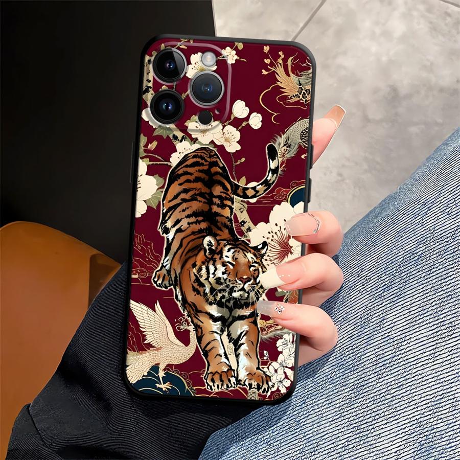 Крутой Чехол для Телефона с Тигром и Леопардом для Apple iPhone 14 17 Pro Max 13 16 11 XR XS MAX 12 15 Pro 7 8 Air