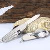 6-in-1 Portable Camping Cutlery Set Stainless Steel Folding Fork Spoon Knife Opener Tableware Hiking Travel Kitchen Utensils