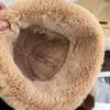 Women's Plush Warm Bucket Hat with Ear Warmers – Elegant, Durable & Coldproof Fisherman Cap, Inelastic Woven Design