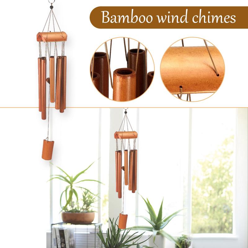 Handmade Antique Tubes Bell Bamboo Wind Chimes Pendant Balcony Outdoor Yard Garden Home Decor Windchime Wall Hanging Crafts