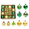 42pcs Christmas Tree Ornament Plastic Ball Decorations For DIY Crafts And Painted Designed Boxes Pendant
