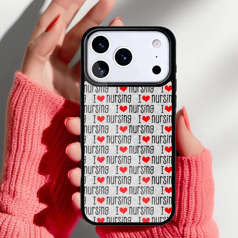 Смешной чехол для телефона I Love Nursing для iPhone 17 16 15 14 13 Pro Max Задняя крышка для 12 11 Pro Coque