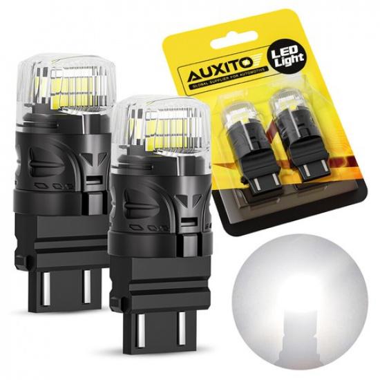 AUXITO 3157 3156 3057 4157 Светодиодная лампа заднего хода, стоп-сигнала, поворотника 6500K Белая