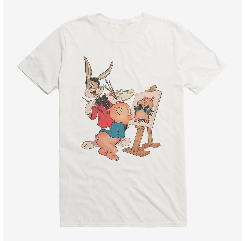 Футболка Looney Tunes Багз Банни и Порки Пиг Унисекс Размеры S-5XL Унисекс Футболка