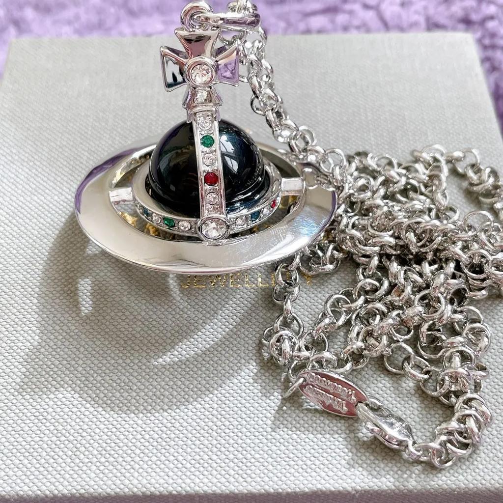 Колье Vivienne Westwood Small Orb Мятный 80 Без коробки