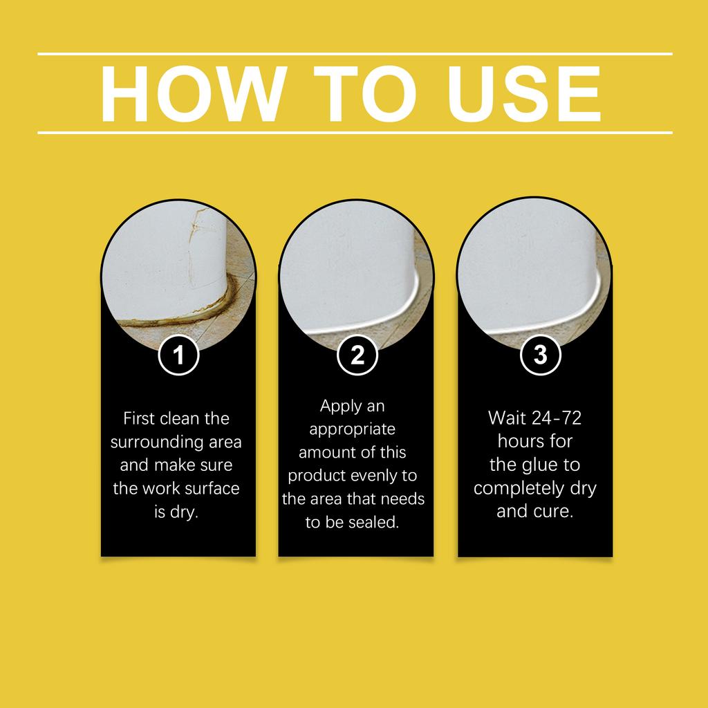 Multipurpose MS Sealant Waterproof Caulk Seal Mouldproof Fast Drying Adhesive Glass Gap Filler Glue For Bathroom Kitchen Home