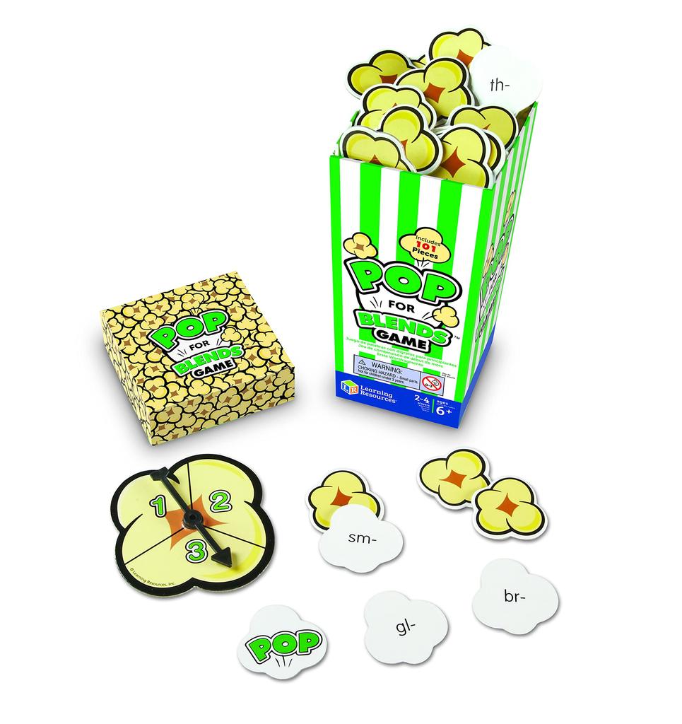 Learning Resources Pop Games Pop for Blends Pop Game Consonant Blends LER 8471 - (Popcorn)