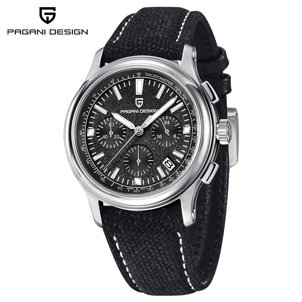 PAGANI DESIGN New Multifunctional Men Quartz Watches 100M Waterproof Sapphire Glass AR Coating Chronograph Stopwatch reloj