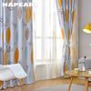 1 шт. NAPEARL 70-80% затемняющие минималистичные современные скандинавские занавески с принтом из полиэстера и растений, прозрачные шторы для гостиной, спальни, домашнего декора
