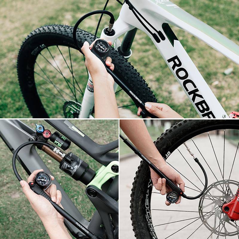 Rockbros 300Psi Велосипедный насос Высоконапорный насос для вилки Насос для накачки шин МТБ Дорожный клапан Schrader Presta Велосипедный насос