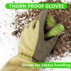 Professional gardening anti-thorn gloves for rose pruning with forearm length protection unisex Green