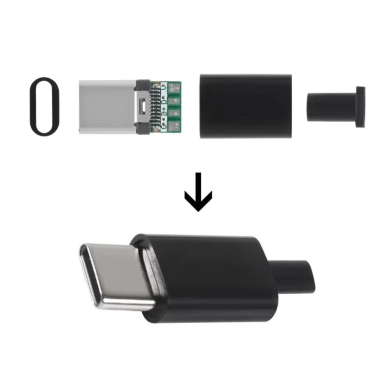 1 Набор Электрические Клеммы Сварка DIY Аксессуары Тип C USB 3.1 3A Быстрая Зарядка USB Разъемы Разъем Типа C Штекер