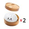 1-12PCS Dumpling Stress Balls Fidget Sensory Toy Simulation Food with Little Steamer Squeeze Dough Ball Stress Relief Hand Toy