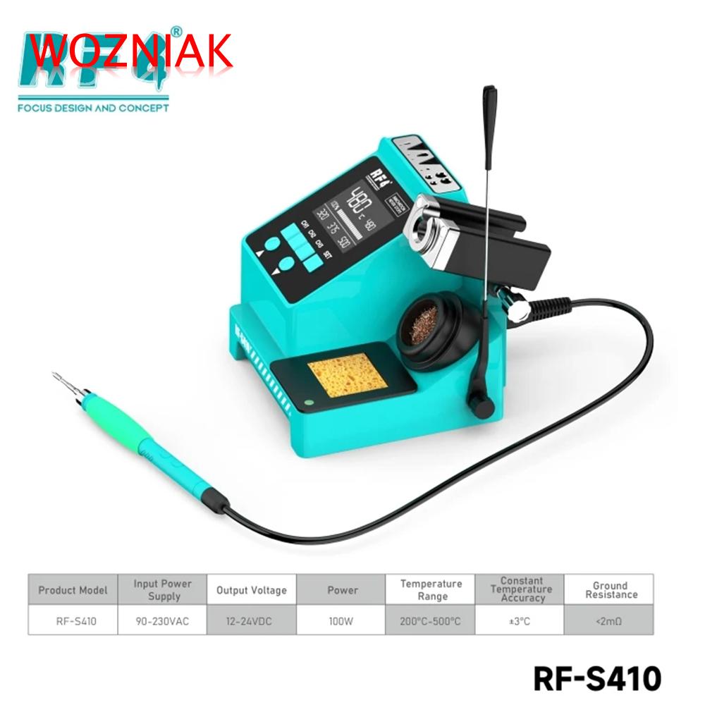 RF4 RF-S410 Умная паяльная станция TCP Контроль температуры 210 Рукоятка Быстрый нагрев Металлическая Сенсорная память Температурная компенсация Ремонтная машина