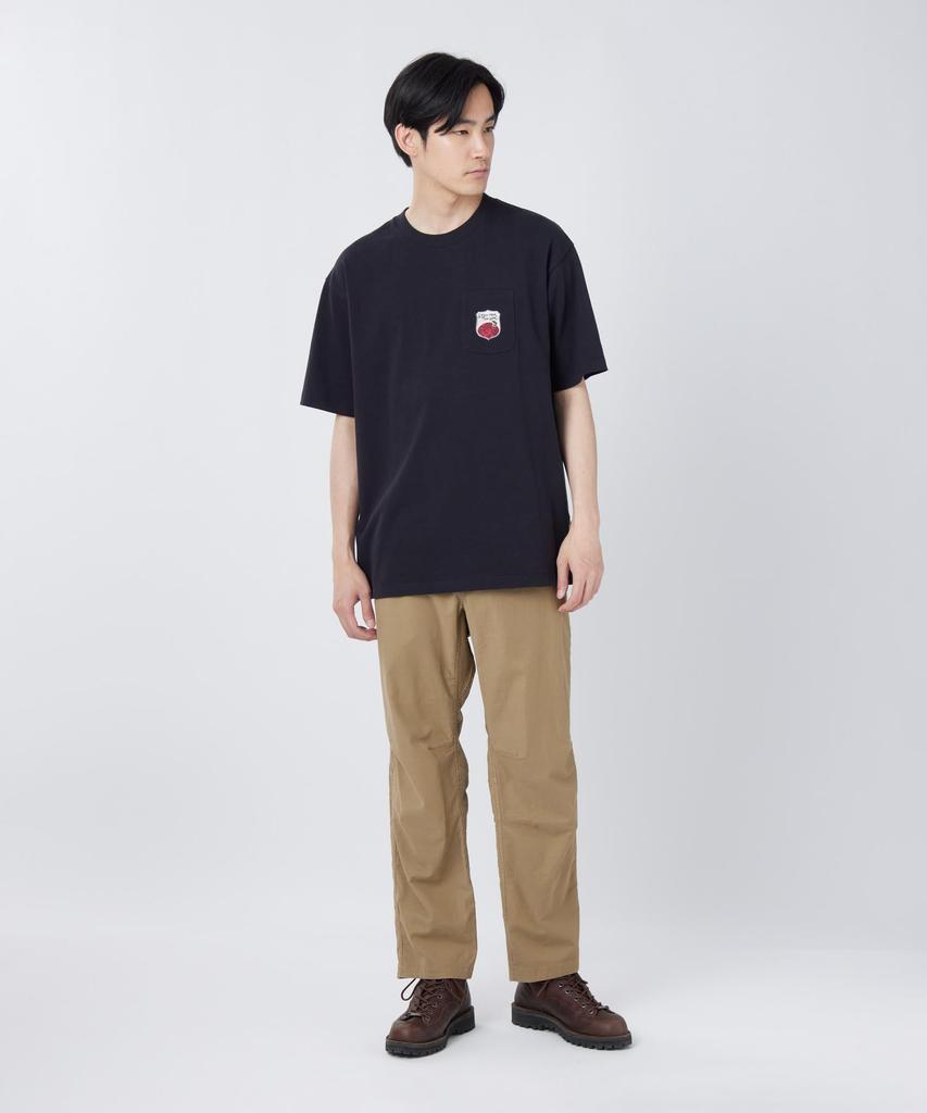 Snow Peak Trad Label Pocket Heavy T-Shirt SPTL-TS-26SU906, Black, Size M. Unisex heavyweight short-sleeve tee with a chest pocket.