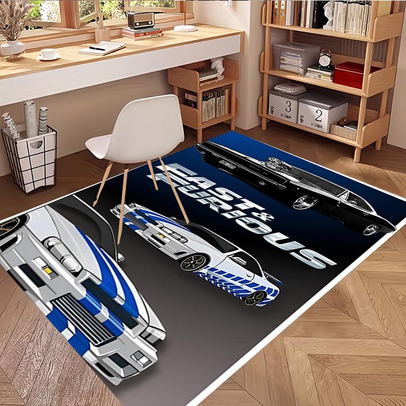 Skyline GT Print Rug, Washable Floor Carpet, For Entryway Dorm Laundry Room Office Study, Home Decor Birthday Christmas Gift