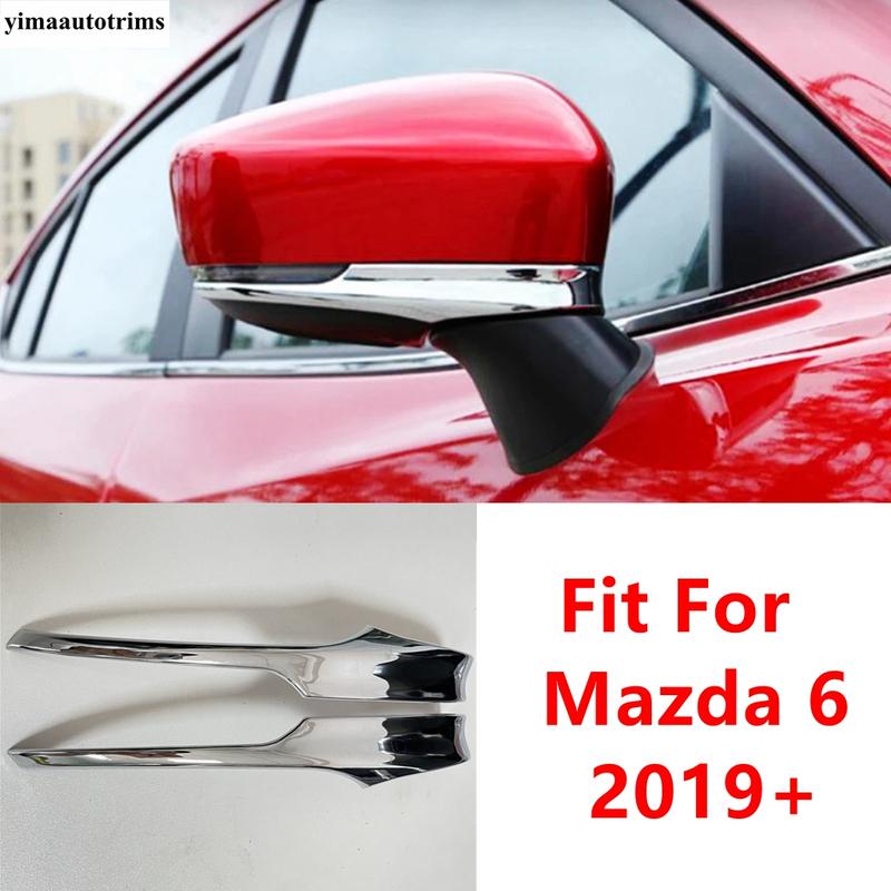 Car Door Rearview Mirror Strip Decoration Protection Cover Trim ABS Chrome Accessories Exterior Kit Fit For Mazda 6  - 2024