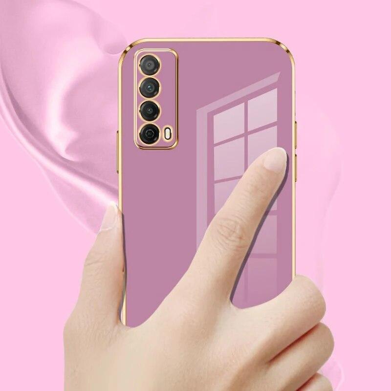 Чехол для Huawei Y7a, роскошный квадратный чехол для Huawei P smart 2021, чехол для телефона PPA-LX1, противоударный мягкий силиконовый чехол из ТПУ, чехлы