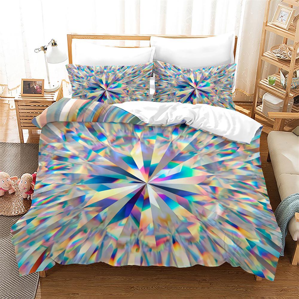 Комплект постельного белья Diamond Duvet Cover, абстрактный арт, подарок на День святого Валентина для девочек, женщин, пар, комплект постельного белья размера King Size, полиэстеровое одеяло, чехол