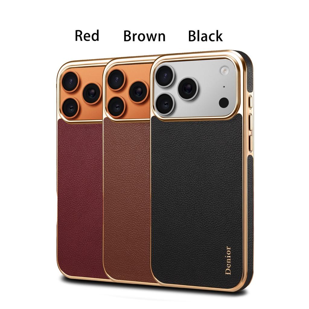 Роскошный чехол из натуральной кожи для iPhone 17 Pro Max iPhone 16 Plus 15 14 13 12 Тонкий противоударный чехол Шёлковистый гладкий корпус