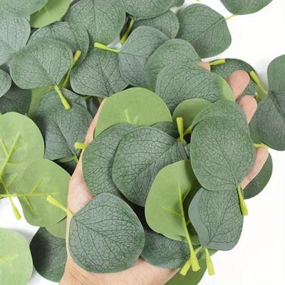 50 шт. Искусственное растение Эвкалиптовая лоза Листья DIY Цветочная композиция с листьями Аксессуары для цветочной стены