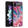 Корейский Цветочный Жесткий ПК Чехол для Телефона Для Samsung Galaxy Z Flip 7 6 5 4 Черная Крышка Для Galaxy Z Flip 3 Складной Fundas Shell Capas