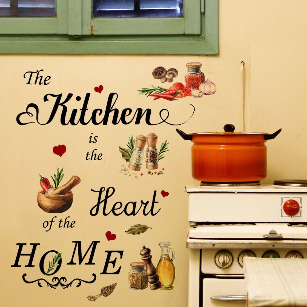 Removable Wall Sticker PVC Wall Decor Peel and Stick Wall Decals  Kitchen