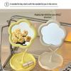 Floral Rotating Vanity Mirror: Cute, Aesthetic, Desktop Makeup Storage for Dorms and Bedrooms