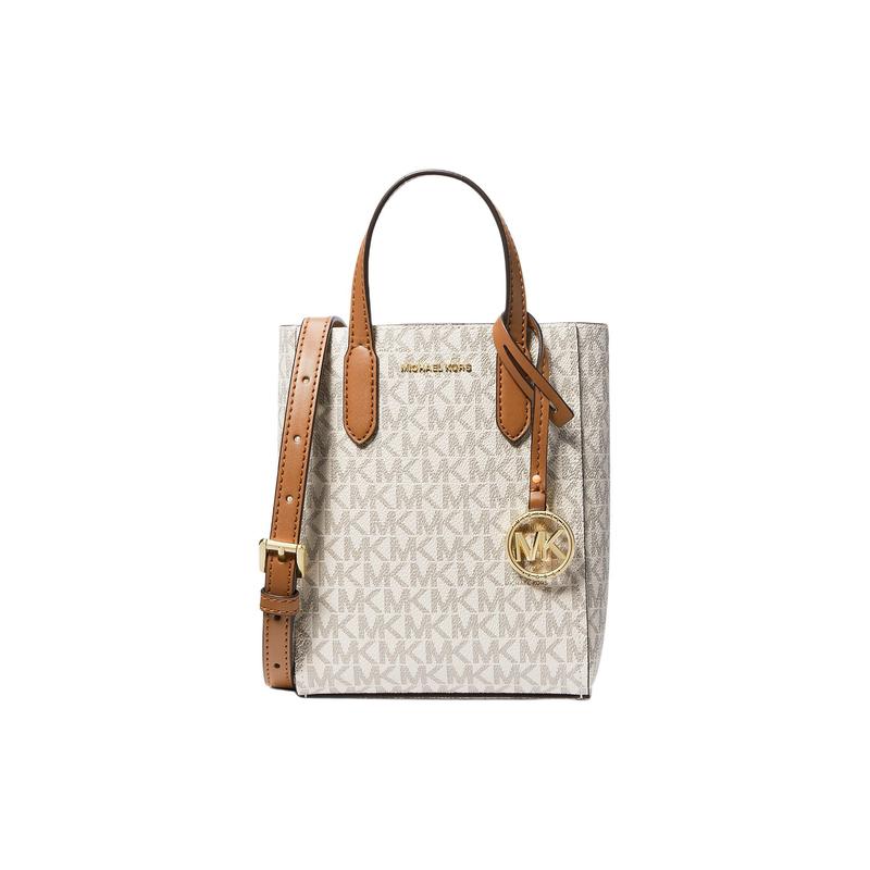 MICHAEL KORS handbag Sinclair Signature Logo Print Detachable Adjustable Shoulder Strap Coated Canvas Handy Shoulder Crossbody Bag Women's Vanilla