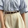 Belt Women's Instagram Style Korean New Fashion Retro Simple Small Gold Buckle Black Practical Jeans Versatile Belt Punk Belts